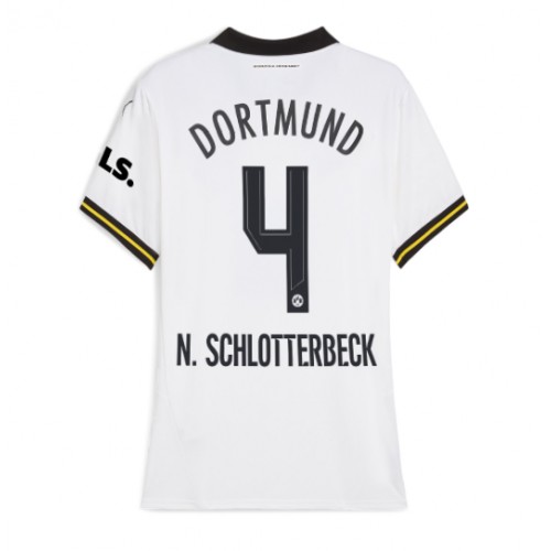 Fotballdrakt Dame Borussia Dortmund Nico Schlotterbeck #4 Tredjedrakt 2024-25 Kortermet